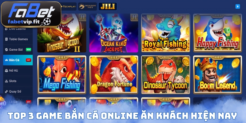 Top 3 game bắn cá online ăn khách hiện nay